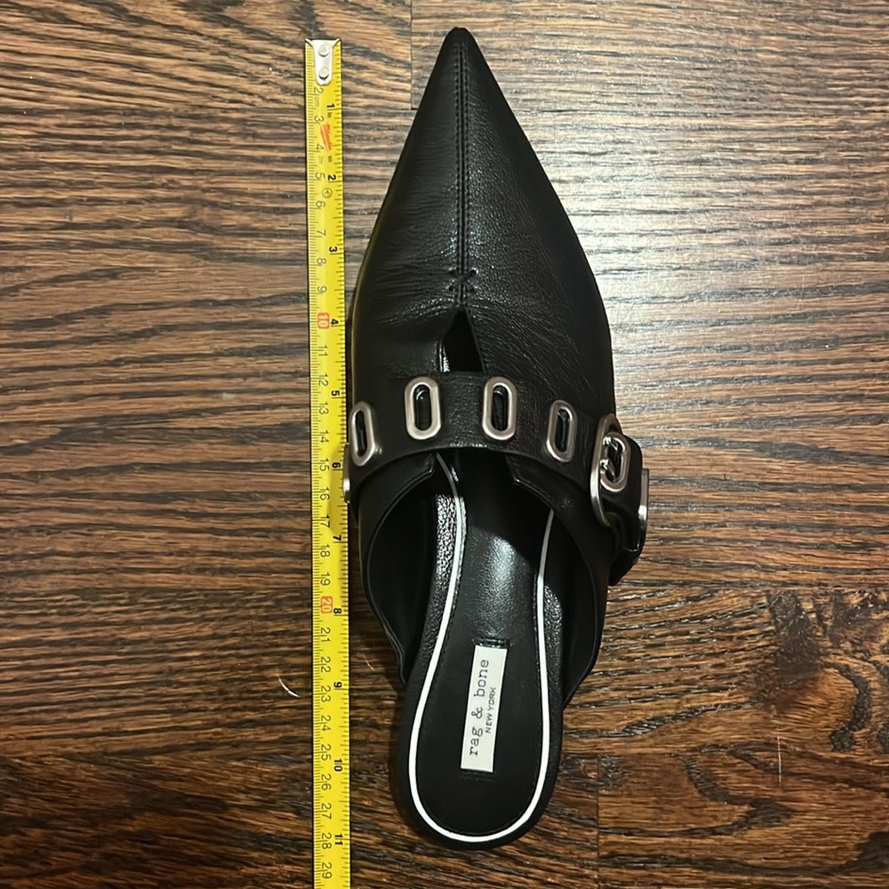 rag & bone Black Mules with Silver Accents - Picture 2 of 4